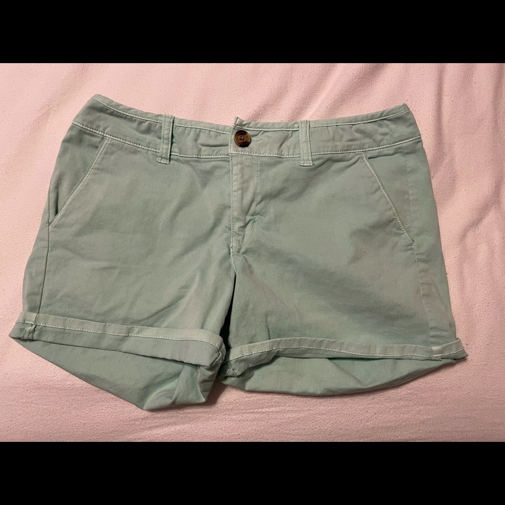 Seafoam Green American Eagle MIDI Shorts